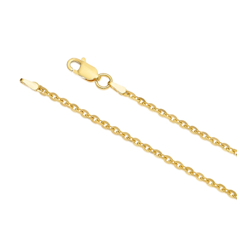 Main Image 3 of Silver Gold Plated Trace Chain Necklace 16"