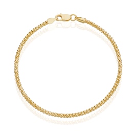 Sterling Silver Gold Plated Popcorn Bracelet 7.5"