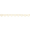Thumbnail Image 2 of Sterling Silver Gold Plated Heart Link Bracelet 7"