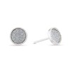 Thumbnail Image 1 of Sterling Silver Glitter Round Stud Earrings