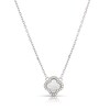 Thumbnail Image 1 of Sterling Silver Clover Mother Of Pearl & Cubic Zirconia Pendant