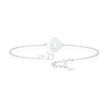 Thumbnail Image 3 of Sterling Silver Clover Mother Of Pearl & Cubic Zirconia Bracelet