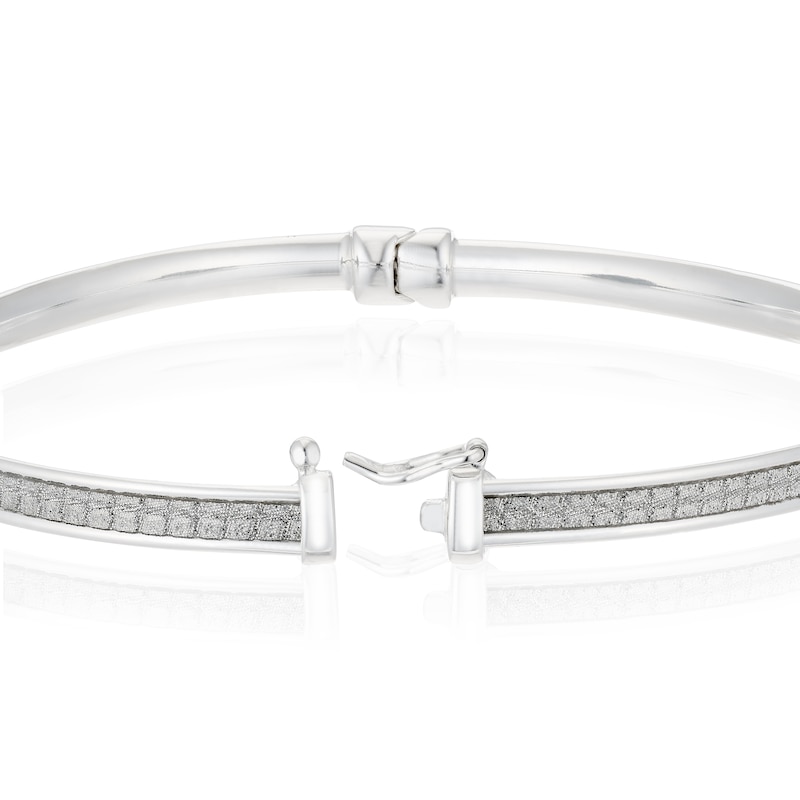 Main Image 3 of Sterling Silver Glitter Bangle