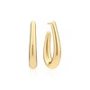 Thumbnail Image 1 of Sif Jakobs Goccia Pianura Medio Sterling Silver Gold Plated Tapered Teadrop Open Hoop Earrings