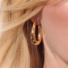 Thumbnail Image 2 of Sif Jakobs Goccia Pianura Medio Sterling Silver Gold Plated Tapered Teadrop Open Hoop Earrings