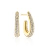 Thumbnail Image 1 of Sif Jakobs Goccia Parvus Sterling Silver Yellow Gold Plated Cubic Zirconia Elongated Half Hoop Earrings