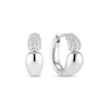 Thumbnail Image 1 of Sif Jakobs Goccia Creolo Piccolo Sterling Silver Half Arc Cubic Zirconia Huggie Earrings
