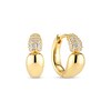 Thumbnail Image 1 of Sif Jakobs Goccia Creolo Piccolo Sterling Silver Gold Plated Half Arc Cubic Zirconia Huggie Earrings