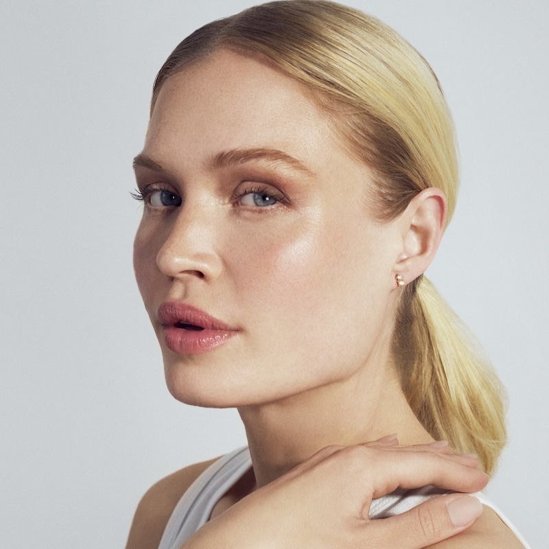 Main Image 2 of Sif Jakobs Lucente Due Sterling Silver Yellow Gold Plated Stacked Duo Cubic Zirconia Stud Earrings