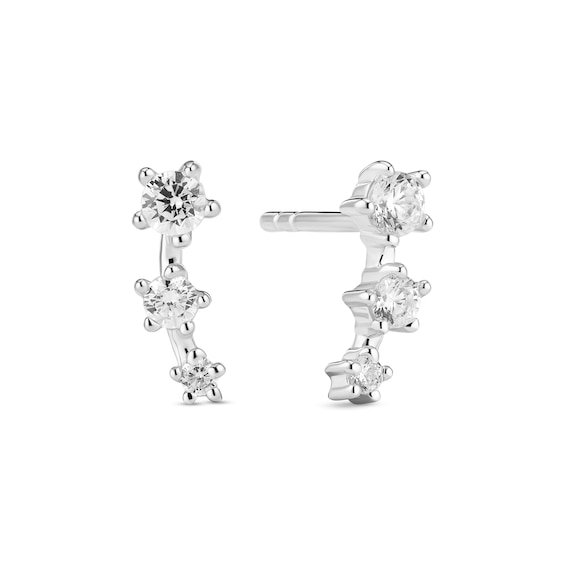 Sif Jakobs Lucente Tre Sterling Silver Curved Bar Triple Cub