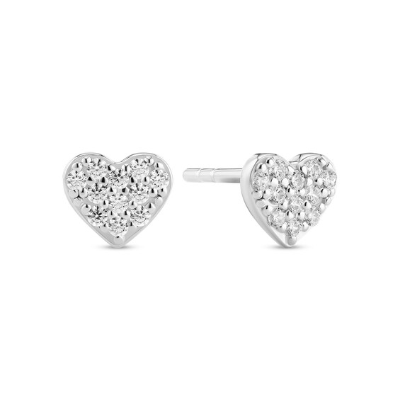 Sif Jakobs Cuore Sterling Silver Cubic Zirconia Heart Stud E