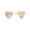 Thumbnail Image 1 of Sif Jakobs Cuore Sterling Silver Yellow Gold Plated Cubic Zirconia Heart Stud Earrings