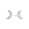 Thumbnail Image 1 of Sif Jakobs Luna Sterling Silver Crescent Moon Cubic Zirconia Stud Earrings