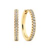 Thumbnail Image 1 of Sif Jakobs Ellera Grande Sterling Silver Yellow Gold Plated Round Cubic Zirconia Hoop Earrings