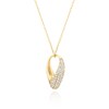 Thumbnail Image 2 of Sif Jakobs Glorenza Sterling Silver Gold Plated Cubic Zirconia Open Drop Pendant Necklace