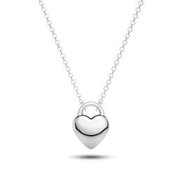 Sif Jakobs Julia Piccolo Sterling Silver Puff Heart Pendant Necklace