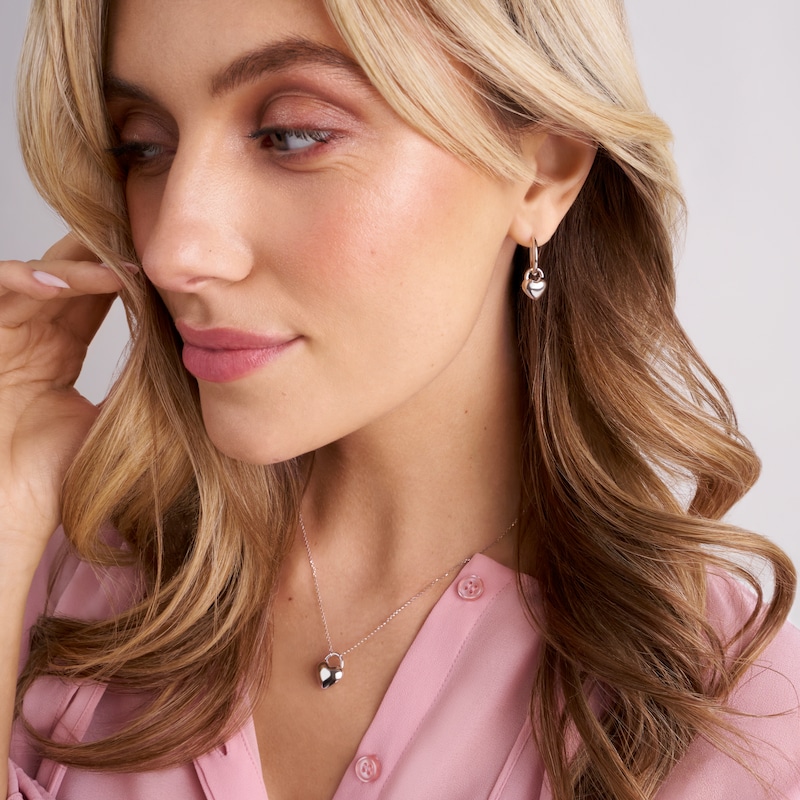 Main Image 2 of Sif Jakobs Julia Piccolo Sterling Silver Puff Heart Pendant Necklace