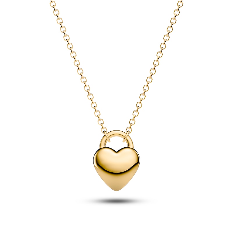 Main Image 1 of Sif Jakobs Julia Piccolo Sterling Silver Gold Plated Puff Heart Pendant Necklace