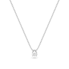 Thumbnail Image 1 of Sif Jakobs Ovale Sterling Silver Cable Chain Oval Cut Cubic Zirconia Pendant Necklace