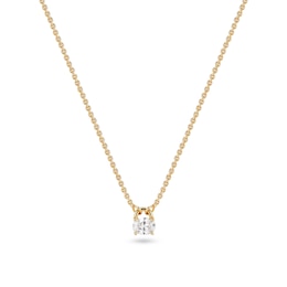 Sif Jakobs Ovale Sterling Silver Yellow Gold Plated Cable Chain Oval Cut Cubic Zirconia Pendant Necklace