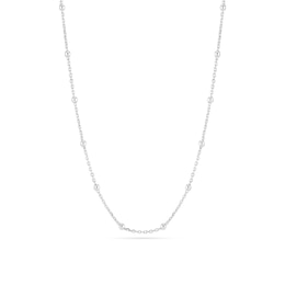 Sif Jakobs Sfere Sterling Silver Beaded Station Chain Necklace