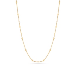 Sif Jakobs Sfere Sterling Silver Gold Plated Beaded Station Chain Necklace