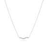 Thumbnail Image 1 of Sif Jakobs Ellera Waves Sterling Silver Wavy Bar Cubic Zirconia Pendant Necklace