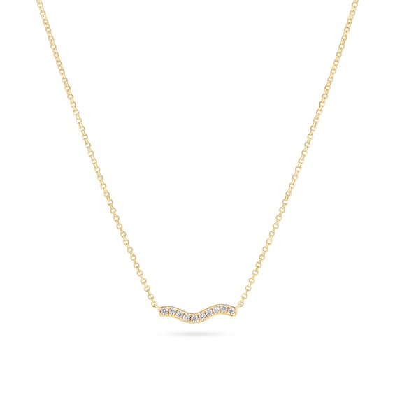 Sif Jakobs Ellera Waves Sterling Silver Gold Plated Wavy Bar