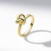 Thumbnail Image 4 of Sif Jakobs Imperia Pianura Piccolo Sterling Silver Yellow Gold Plated Intricate Knot Ring (Size N)