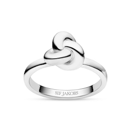 Sif Jakobs Imperia Pianura Piccolo Sterling Silver Intricate Knot Ring (Size N)