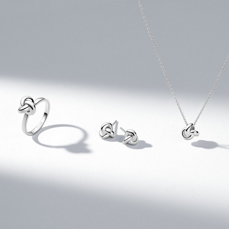 Main Image 4 of Sif Jakobs Imperia Pianura Piccolo Sterling Silver Intricate Knot Ring (Size N)