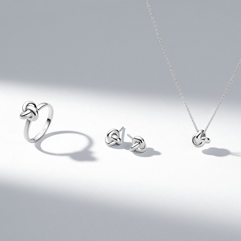 Main Image 4 of Sif Jakobs Imperia Pianura Piccolo Sterling Silver Intricate Knot Ring (Size O-P)