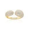 Thumbnail Image 1 of Sif Jakobs Goccia Sterling Silver Yellow Gold Plated Cubic Zirconia Open Ring (Size N)