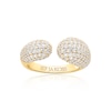 Thumbnail Image 1 of Sif Jakobs Goccia Sterling Silver Yellow Gold Plated Cubic Zirconia Open Ring (Size O-P)