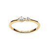 Thumbnail Image 1 of Sif Jakobs Ovale Due Sterling Silver Yellow Gold Plated Asymmerical Cubic Zirconia Two Stone Ring (Size N)
