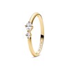 Thumbnail Image 2 of Sif Jakobs Ovale Due Sterling Silver Yellow Gold Plated Asymmerical Cubic Zirconia Two Stone Ring (Size N)