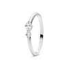 Thumbnail Image 2 of Sif Jakobs Ovale Due Sterling Silver Asymmerical Cubic Zirconia Two Stone Ring (Size N)