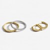 Thumbnail Image 6 of Sif Jakobs Sarzana Sterling Silver Yellow Gold Plated Bezel Set Half Eternity Ring (Size L)