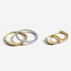 Thumbnail Image 6 of Sif Jakobs Sarzana Sterling Silver Yellow Gold Plated Bezel Set Half Eternity Ring (Size N)