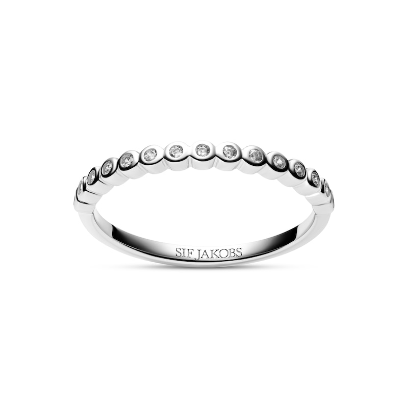 Main Image 1 of Sif Jakobs Sarzana Sterling Silver Bezel Set Half Eternity Ring (Size N)