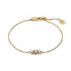 Thumbnail Image 1 of Sif Jakobs Lucente Tre Sterling Silver Yellow Gold Plated Triple Cubic Zirconia Charm Bracelet