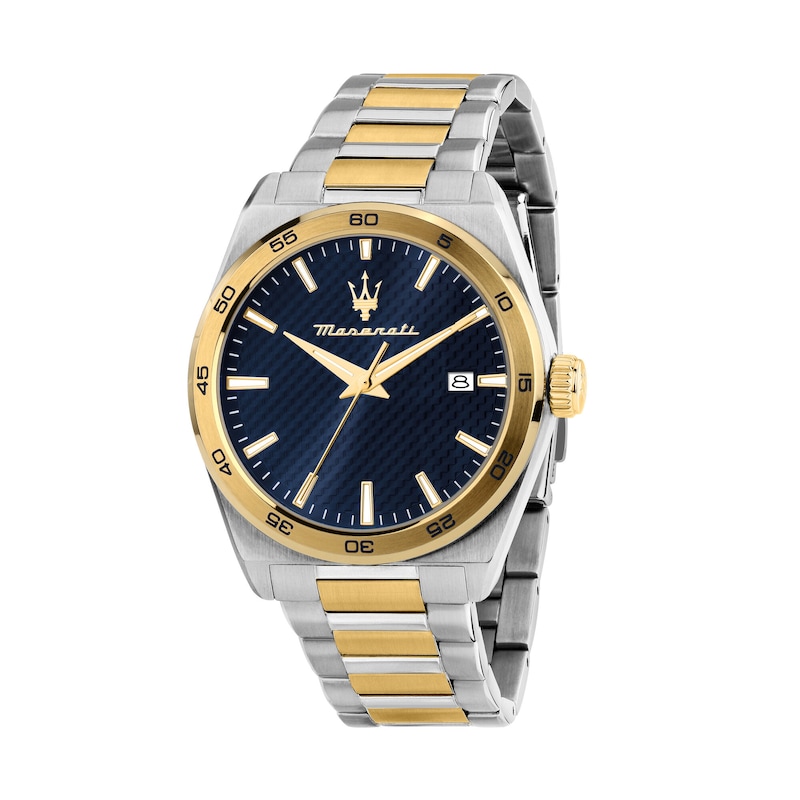 Main Image 1 of Maserati Velocita Men's Blue Dial Stainless Steel Two Tone Bracelet Watch