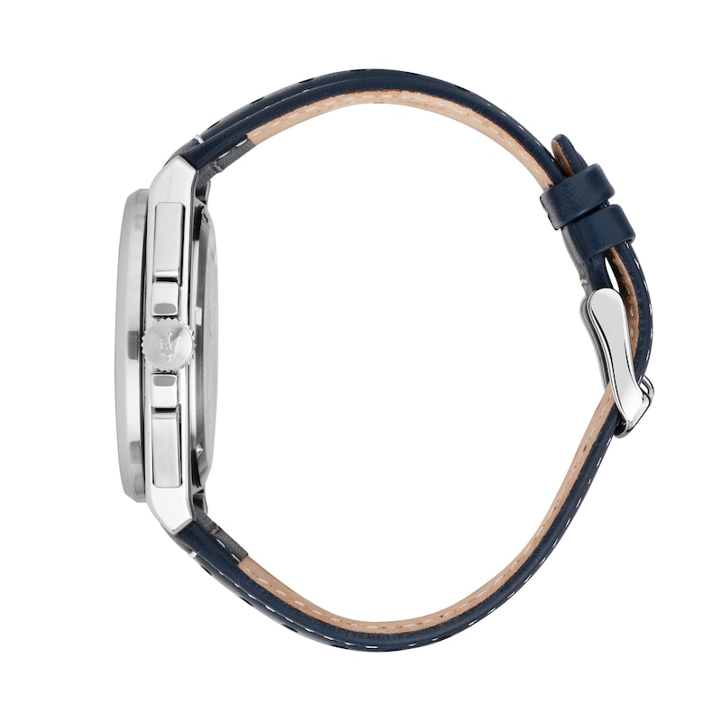 Main Image 2 of Maserati Velocita Men's Blue Chronograph Dial Blue Leather Strap Watch