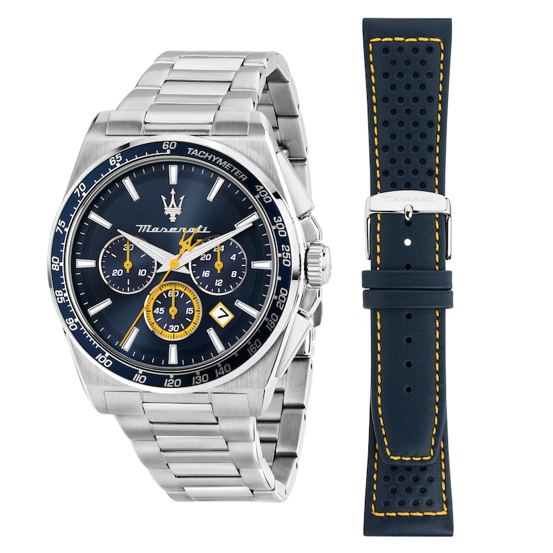 Main Image 1 of Masrati Velocita Men's Blue Chronograph Dial Stainless Steel Bracelet Watch