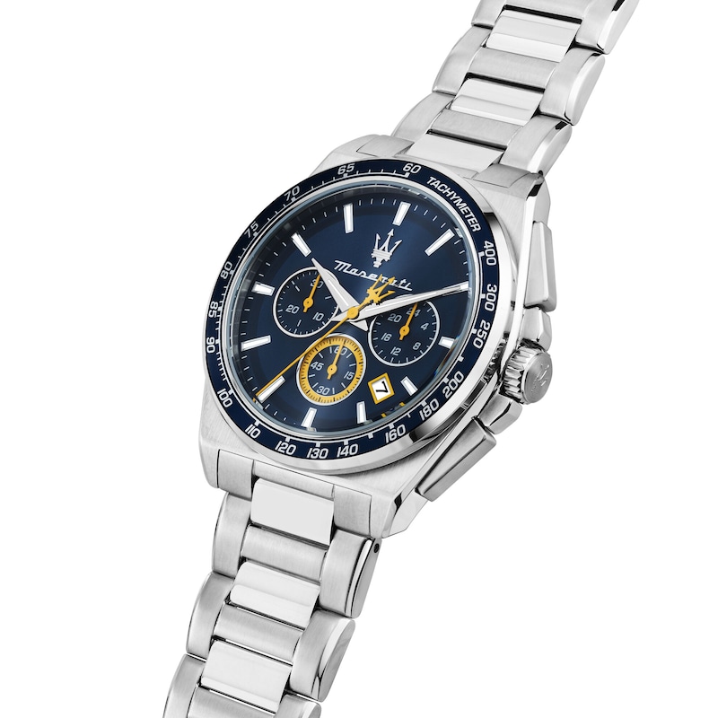 Main Image 4 of Masrati Velocita Men's Blue Chronograph Dial Stainless Steel Bracelet Watch