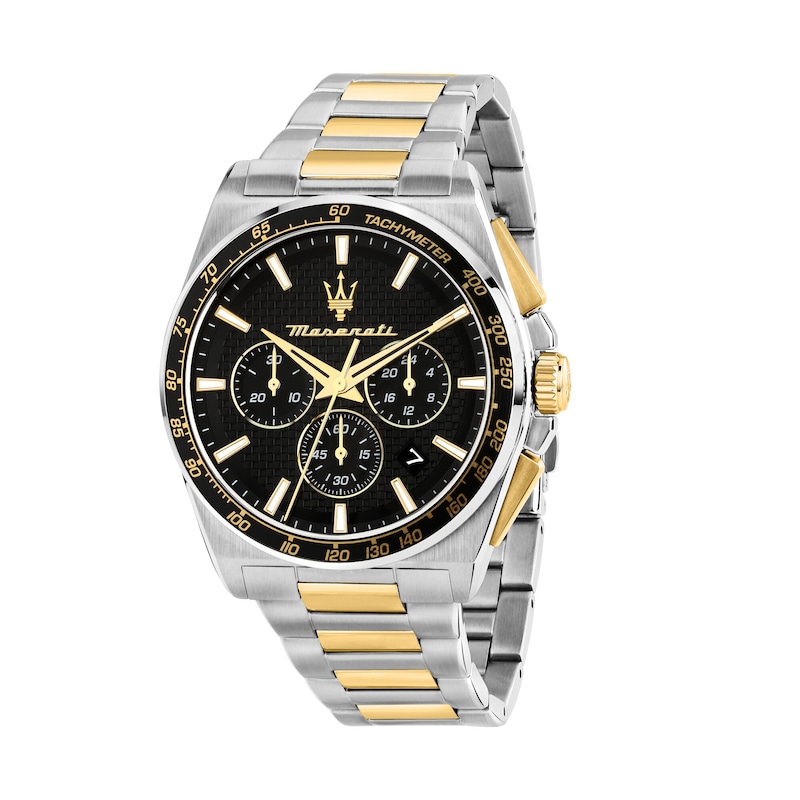 Main Image 1 of Maserati Velocita Men's Black Chronograph Dial Stainless Steel Two Tone Bracelet Watch