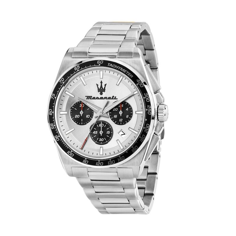Main Image 1 of Maserati Velocita Men's Silver Chronograph Dial Stainless Steel Bracelet Watch