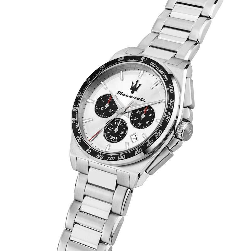 Main Image 4 of Maserati Velocita Men's Silver Chronograph Dial Stainless Steel Bracelet Watch
