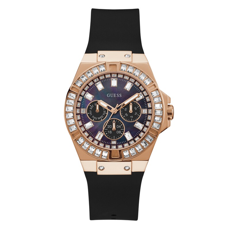 Main Image 1 of Guess Venus Ladies' Black Silicone Strap Watch