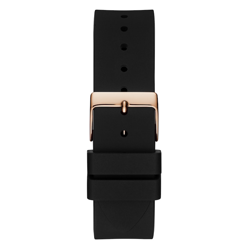 Main Image 3 of Guess Venus Ladies' Black Silicone Strap Watch